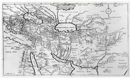 Aleksanteri Suuren (356-323 eaa.) Aasian-matkojen ja sotaretkien kartta